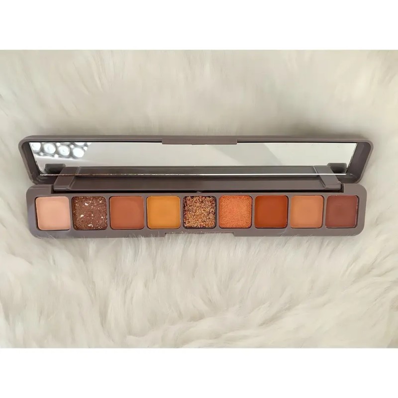 Paleta De Sombras 9 Tonos Nude Neutros Mate Y Shimmer