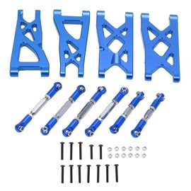 RC Aluminum Front Rear Suspension Arms and Pull Rod Steering Servo Link Linkages Set for ARRMA Senton 1/10 RC CarBlue