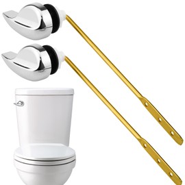 Toilet Handle Lever Flush Replacement Kit - 2-Pack Universal Toilet Handle Replacement for Easy Install, Compatible with Most Toilet Tanks, Durable Metal Flush Handle for Toilet Tank