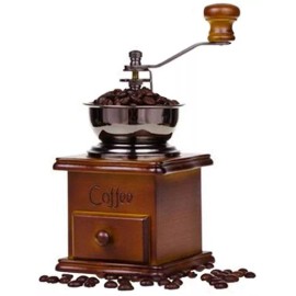 Mebix Molino De Café Manual Portátil De Madera Vintage Retro