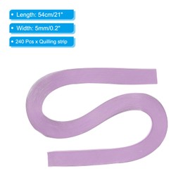PATIKIL 240pcs Quilling Strips Paper 3/16"(5mm) 21"(54cm) Origami Paper Quilling Strip for Art DIY Hand Craft Christmas, Light Purple