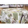 Beautex Oilcloth Tablecloth Olive Square 140 x 100 cm Washable