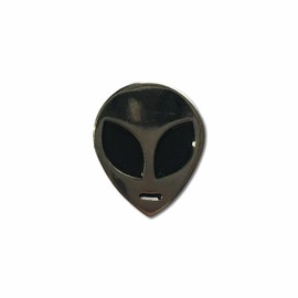 GBJUK Chrome Alien Head Pin Badge Pin Lapel Badge with Butterfly Clasp Back