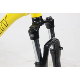 Gravity FSX 26 inch Wheel Aluminum Disc Brake Full Dual Suspension Bike Frame with Rear Shock (Yellow, 17 inch = Small/Med fits* up to 5'8")