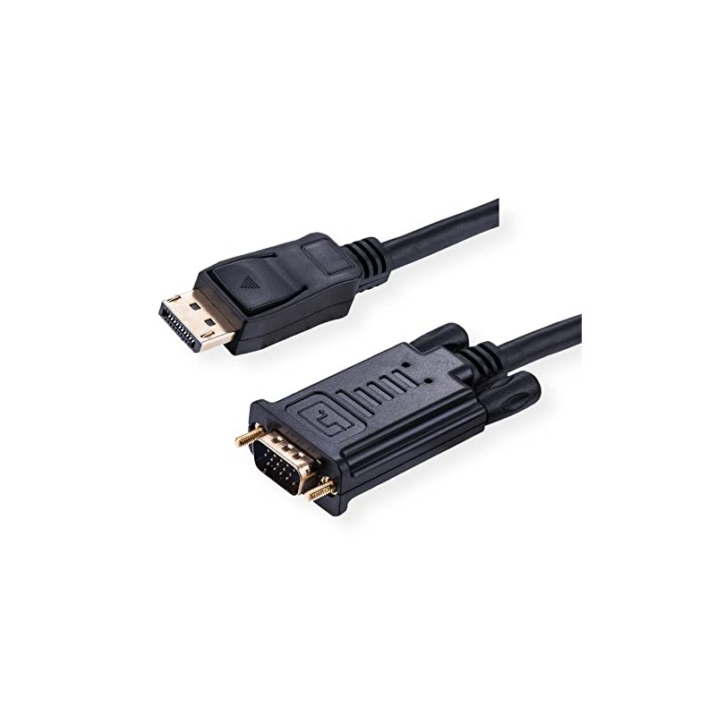 VALUE Kabel DisplayPort-VGA, DP ST - VGA ST, schwarz, 1
