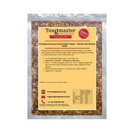 Trinidad Scorpion Dried Chilli Flakes - Worlds 2nd Hottest Chilli - 100g