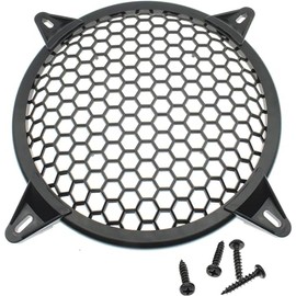 OZXNO 1 Pack 12 Inch Speaker Grills Subwoofer Grill Waffle Grill Guard Protector Covers with Mounting Screws ABS Mesh Round Subwoofer Speaker Cover