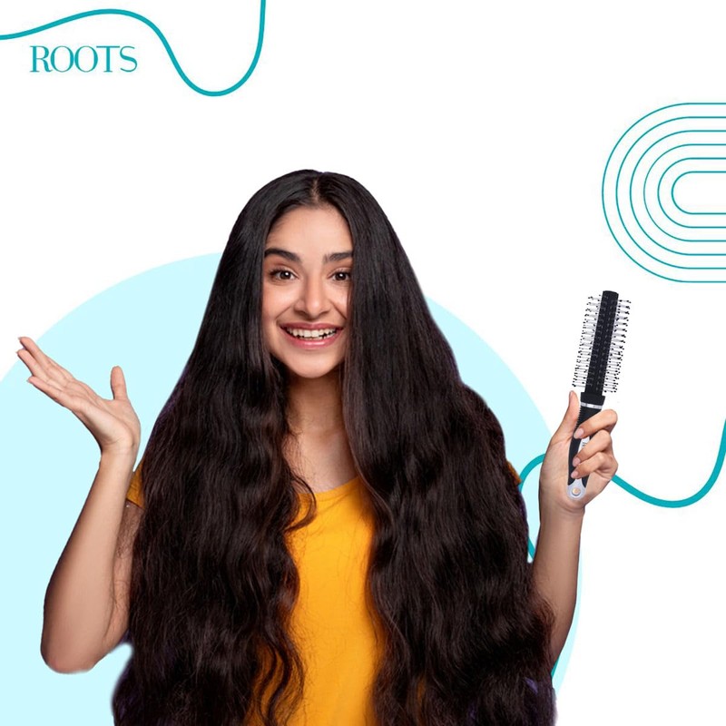 Roots Classic Small Round Hair Brush (Black)
