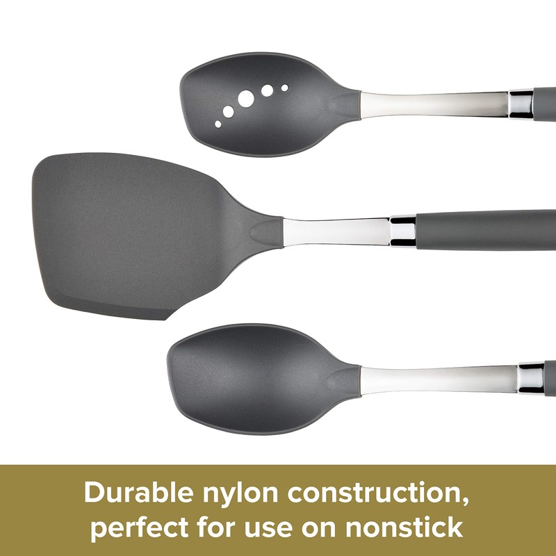 Anolon 10-Piece Nylon Mixed Tool Set, Graphite