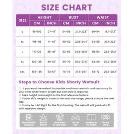 Gogokids Children's Shorty Wetsuit 2.5 mm Neoprene Girls Boys UV Protection Swimming Suit 2-10 Years