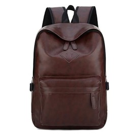 JINGTIANCD Mens Leather Backpack for work,Casual BackPack Laptop Bag Large Capacity Business Travel Hiking Waterproof