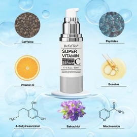 Super Vitamin C Serum for Women over 70, Wrinkle Cream for Face, Anti Aging Cream, Hydrates, Softens, Lifts and Firms Super Vitamin C Serum (30ml, Orange)