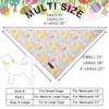 Unique Style Paws Dog Easter Bandanas 2Pcs Washable Cotton Triangle