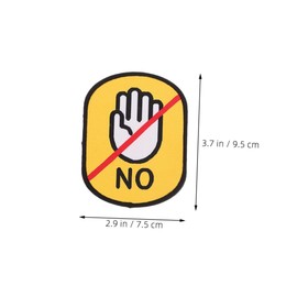 LABRIMP 2pcs Pet Leash Stickers High Visibility Touch Signs for Dogs and Cats Outdoor Use Warning Patches for Enhanced Pet Safety and Social Interaction