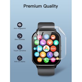 YANMONGI [ 3 Pack ] Hydrogel Screen Protector for TOOBUR IDW26 Smartwatch 1.83" TPU [Clear HD] Self-Healing Soft Protective Film