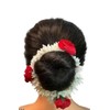 Indian Charming Crafts Mogra White Gajra Hair Accessories Gajra Rubber