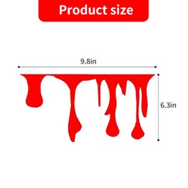 2 Pieces Red Flowing Blood Car Decal,Bloody Horror Funny Decal Car Headlights Window Headlamp Taillight Decals Fits for Most Cars