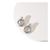 Silver Plated Double Circle Knot Round Drop Earrings For Women(silver)