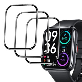 ID208 Smartwatch Screen Protector, [3 Pack] Full Coverage TPU Clear Film Compatible with ENOMIR Smartwatch 1.7' ID208BT/Aeac 1.7" Smartwatch ID208/ENGERWALL ID208BT/Konitee ID208BT Watch (3 pack)