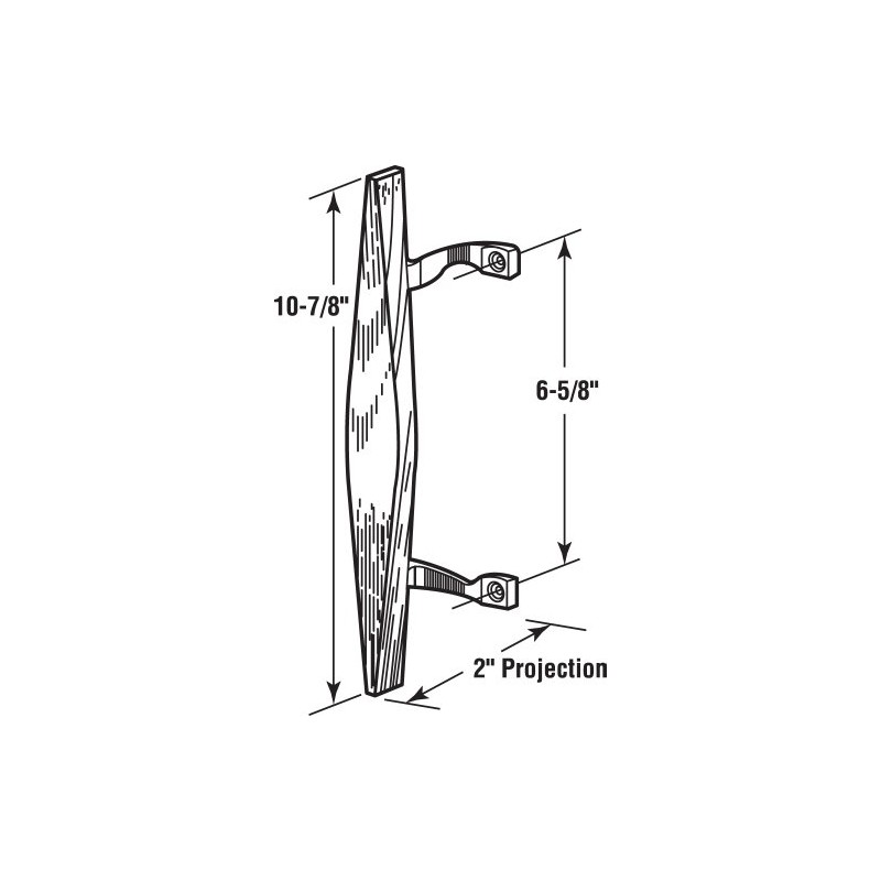 Prime-Line C 1069 Wooden Pull with Chrome Plated Brackets (Single
