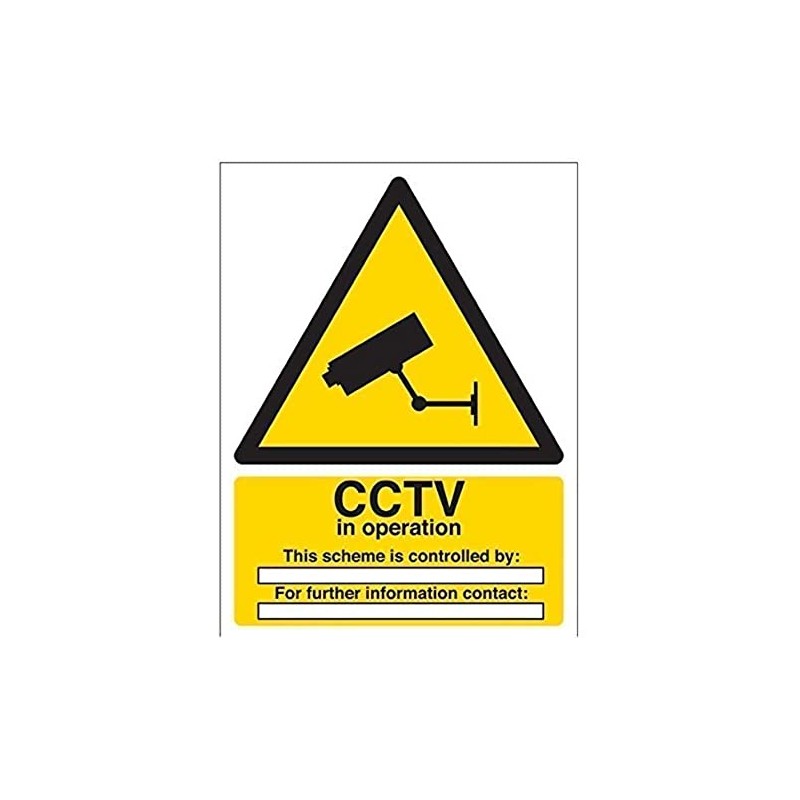 V Safety CCTV In Operation For The Purpose Sign -