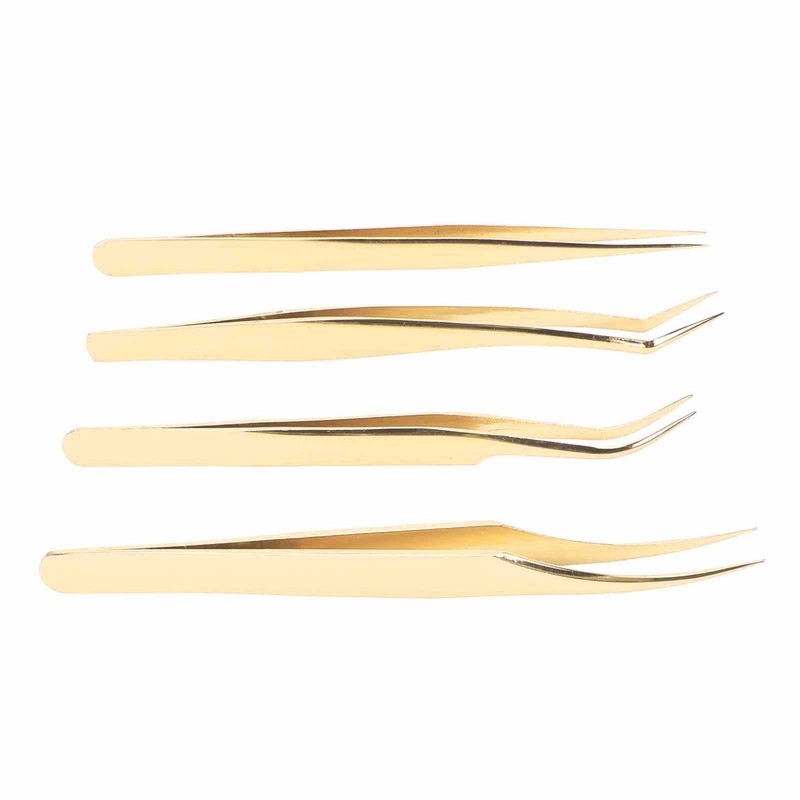 Eyelash Extension Tweezers Set Professional Stainless Steel Durable Lash Tweezers