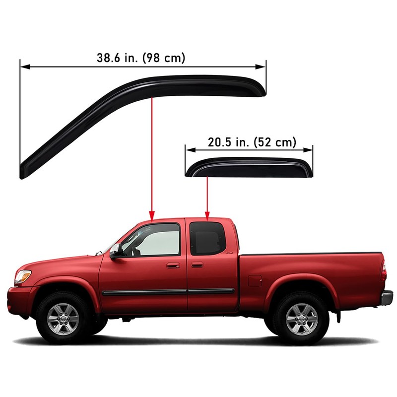 Lightronic Extra Durable Outside-Mount Auto Vent Window Visor, Fits 2000-2006