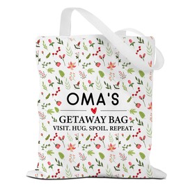 Colorful Flower Tote Bag Grandma Gifts Oma Gifts Grandma Birthday Gifts Reusable Grocery Bags Shopping Beach Bag Funny Christmas Wedding Anniversary Thank You Gifts for Women Grandmother Nana Mimi