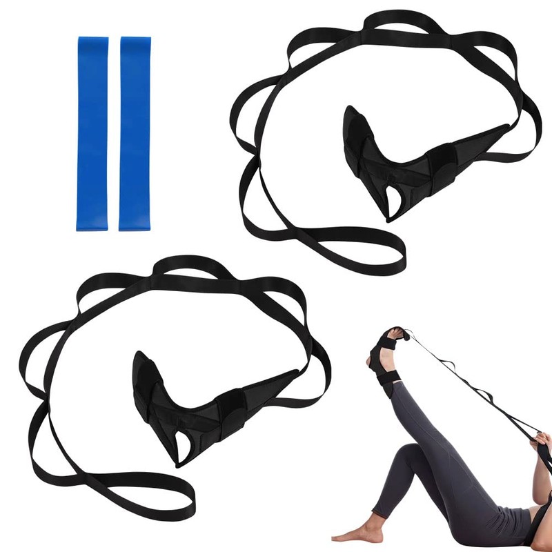 flintronic Yoga Stretching Strap, Stretching Band with 7 Loops, Yoga