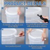 Lounsweer 5 Gallon 2 Pack Clear Bucket with Lid &