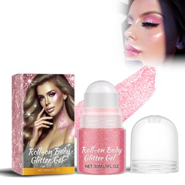 Roll-on Body Glitter Gel (Pink)