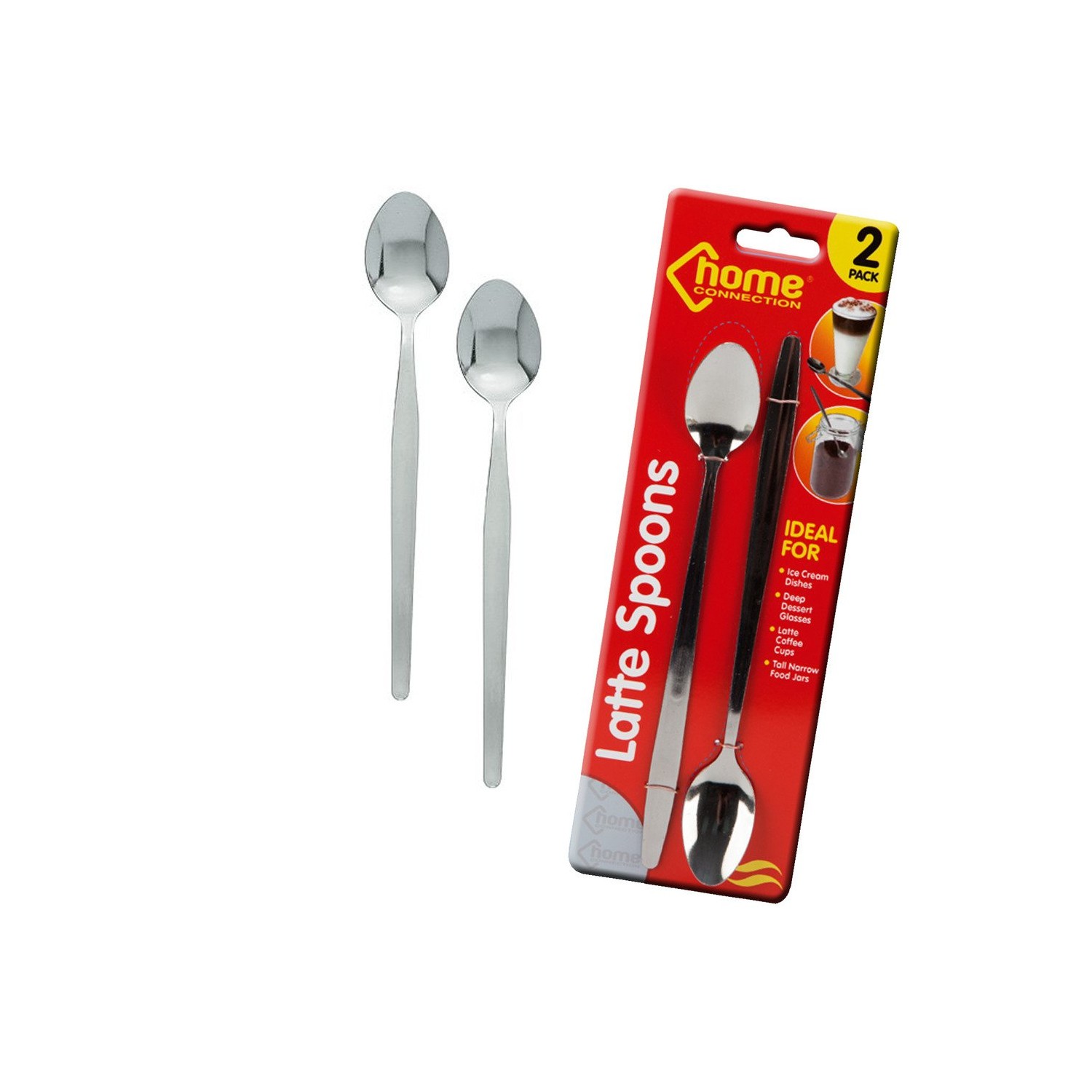 PMS 2PK SS LATTE T-SPOONS ON PVC BACKING CARD - ibspot.com