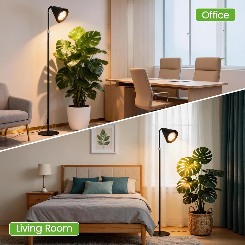 Grow Lights Indoor Plants, 20W Full Spectrum, 63in Adjustable Height