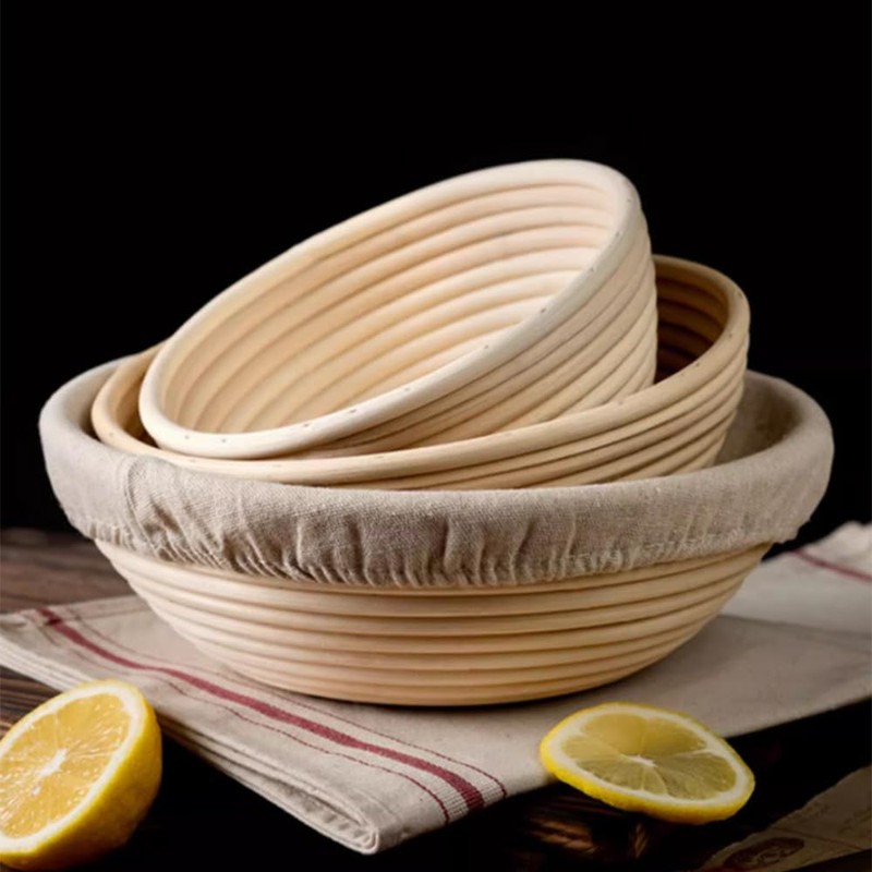 2 Pcs Round Bread Basket Cloth Liner Bread Proofing Basket