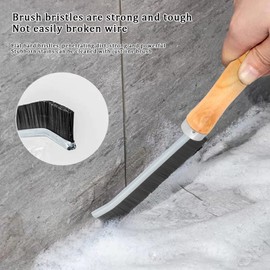 2PCS Gap Cleaning Brush Wood Handle Crevice Brush, Bathroom Tile Groove Gap Cleaning Brush, Window Groove Brush, Cleaning Brush for Home Kitchen The Dead Corners