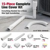 Rogvoc Mini Split Line Set Cover Kit,15 Pcs PVC Pipe