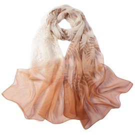 FAIRYGATE Womens Scarves Lightweight Ladies Floral Chiffon Scarf Sunscreen Fashion Scarfs Flower Print Head Shawls Wrap for Women A4106