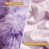 XeGe Faux Fur Fluffy Throw Pillow Cases, Light Purple Plush