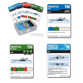 FITDECK Swimming 56 Swim Training Coaches Cards Swim Drills Pool Lanes  01397