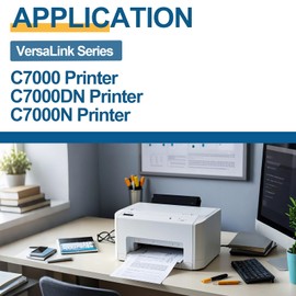 VersaLink C7000 Toner Cartridge High Capacity Replacement for Xerox 106R03757 106R03758 106R03759 106R03760 Toner Cartridge Compatible for Xerox VersaLink C7000 C7000DN C7000N Printer(4-Pack,BK/C/M/Y)