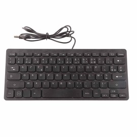 Keyboard 78 Key Mute Ultra Thin Wired Mini USB Interface Desktop Computer Small Language KeyboardFrench