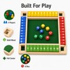 Wooden Shut The Box Dice Game for 4 Players -