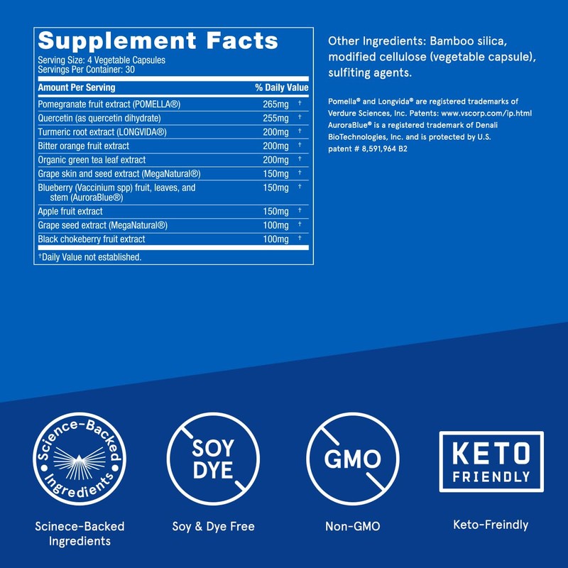 Bulletproof Superfood Antioxidants Capsules, 120 Capsules, Supplement to Fight Free-Radicals