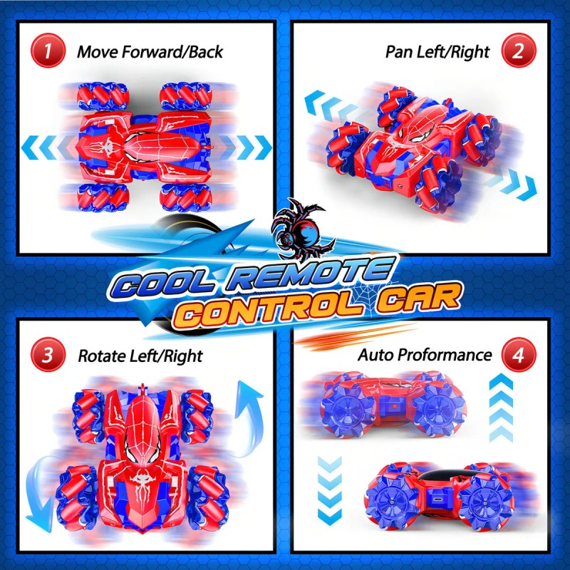 Coche Control Remoto ATOPDREAM Spider 360° Todo Terreno 2,4 GHz