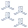 4 Pcs 8 Hole Wing Shape Double Corner 90 Degree