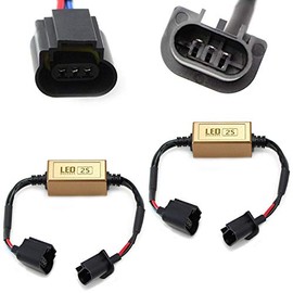 iJDMTOY (2 H13 9008 LED Headlight Canbus Error Free Anti Flicker Resistor Canceller Decoders (Plug-in-Play)