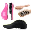 Vivid Wooden Hairbrush & Comb Roll Brush Roller Hairbrush (Random Color) 5ea