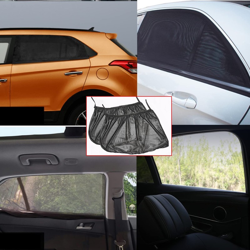 Paifeancodill Car Side Rear Window Sun Shades, 2 Pcs Window