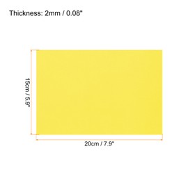 Rebower 5Pcs Foam Sheets Crafts Foam Arts Paper 8 x 6 x 5/64 Inch [for Crafts Project, Scrapbooking, DIY, Party Handicraft, Costumes]-20cm x 15cm x 2mm / Yellow