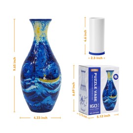 3D Puzzle Planter Vase for Home Decoration, 160 Pieces DIY Flower Vase - Perfect Housewarming Gift (Small Boat)